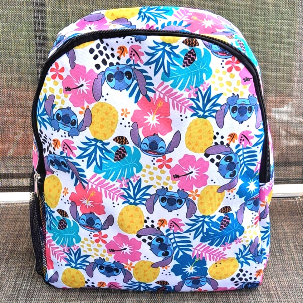 🙋🏽‍♀️ Disney Stitch Vinyl Pink And White Backpack, It's A Back To School Sale